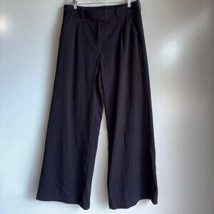 American Eagle Wide Leg Trouser Pants Size 8 Black